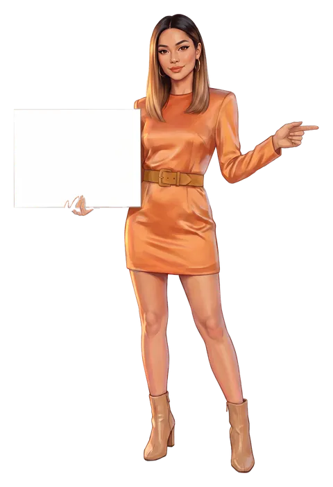 Juno Hartigan, the guide, a painted character in a tangerine satin dress, points at the glass mosaic of the 30 territories beside her; the board reads: 30, territories, one per casino